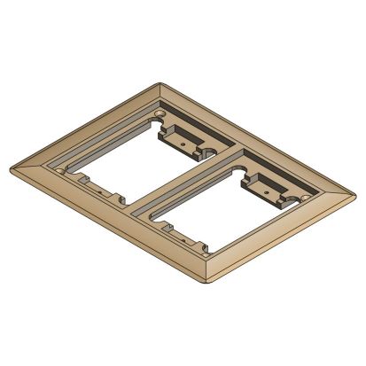 Thomas & Betts Steel City® P-64-2G-CP Carpet Plate, 7-5/8 in L x 6-1/8 in W, Brass